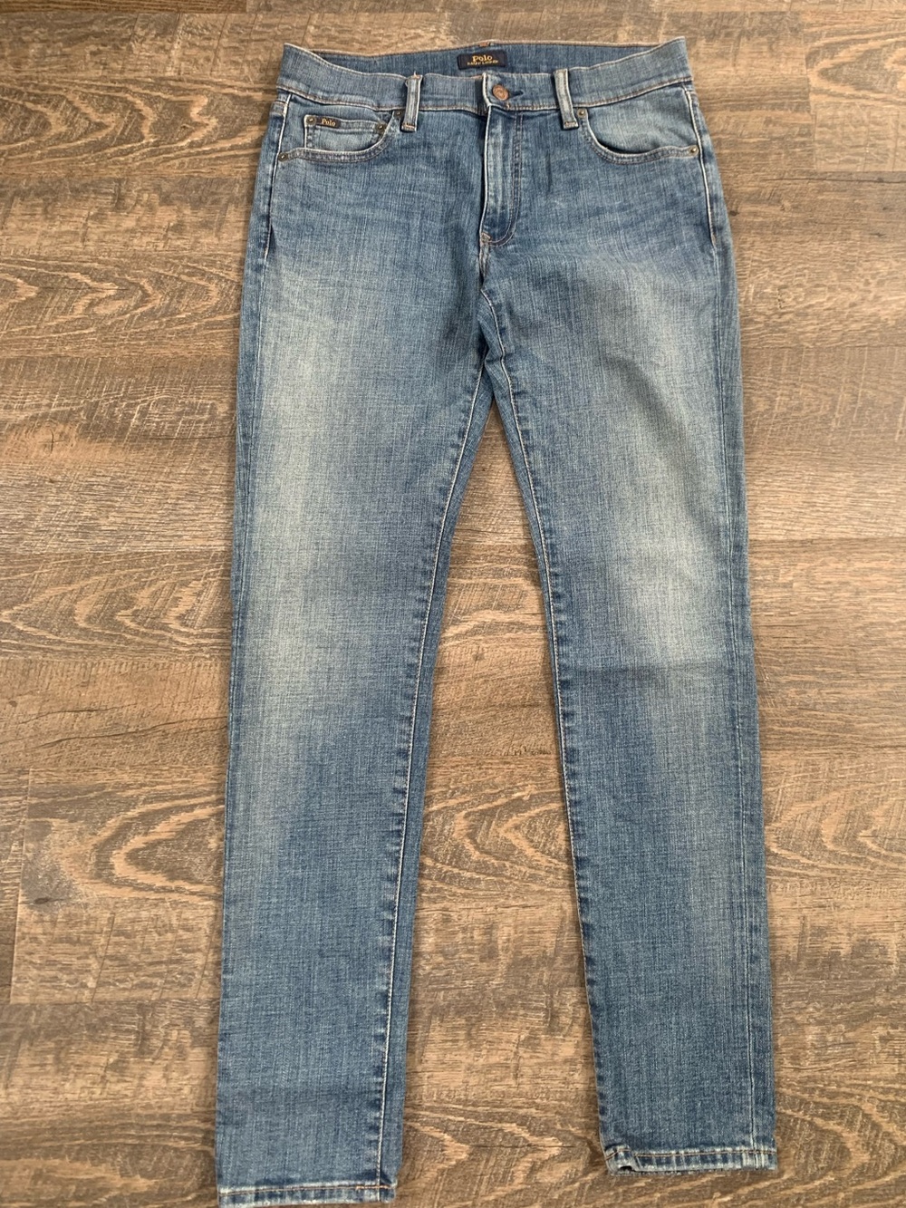 Women's Polo  Blue Straight Leg Denim Jeans